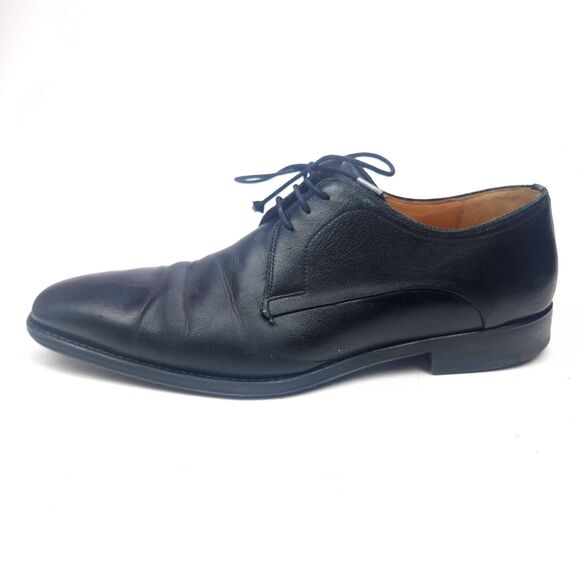 Magnanni Made in Portugal Black Leather Rubber Sole Oxford Shoes 10.5 main image 4
